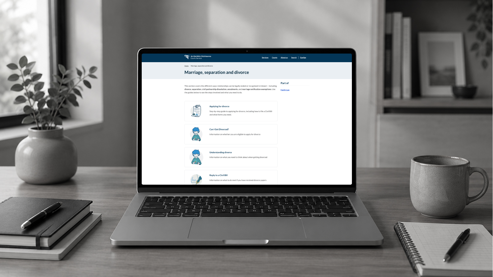 Courts.ie platform redesign
